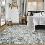 5x7 Area Rugs for Living Room, Washable Modern Abstract Large Area Rug Neutral - Image 4