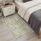 Madane Washable Area Rug 2x3, Small Entryway Rug Non-Slip Vintage Door Mat - Image 4