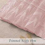 Lecloud Leia Clip Textured Sheer Blush Curtains 45 Inch Length 2 Panels - Image 9
