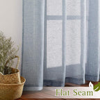 NICETOWN Linen Sheer Sliding Door Curtain 100 Inch, Eyelet Top Semi Privacy - Image 6