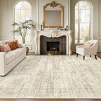 9x12 Area Rugs for Living Room, Non Slip Machine Washable Vintage Rugs by Soalmost