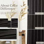 Nanspring Vintage Black Linen Curtains 84 Inch Length 2 Panels Set - Image 3