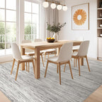 Nakagishi 5X7 Area Rugs Living Room: Washable Large Vintage Rug Neutral - Image 7