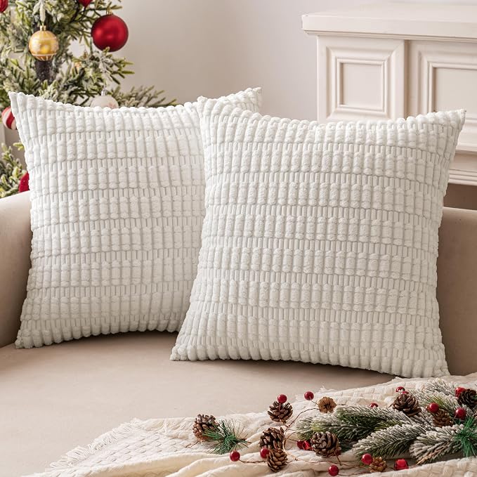 MIULEE Pack of 2 Corduroy Decorative Throw Pillow Covers 18x18 Inch Soft Boho - Image 10