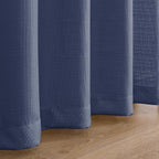 Chyhomenyc Blue Valance for Windows, Light Filtering Faux Linen Solid Short - Image 6