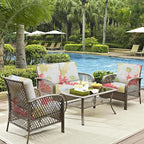 8Pcs Outdoor Cushion Covers, Patio Cushion Covers, Stretch Elastic Slipcovers - Image 6