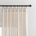Joydeco Linen Curtains for Living Room, Semi Sheer Drapes Window Long Curtains - Image 2