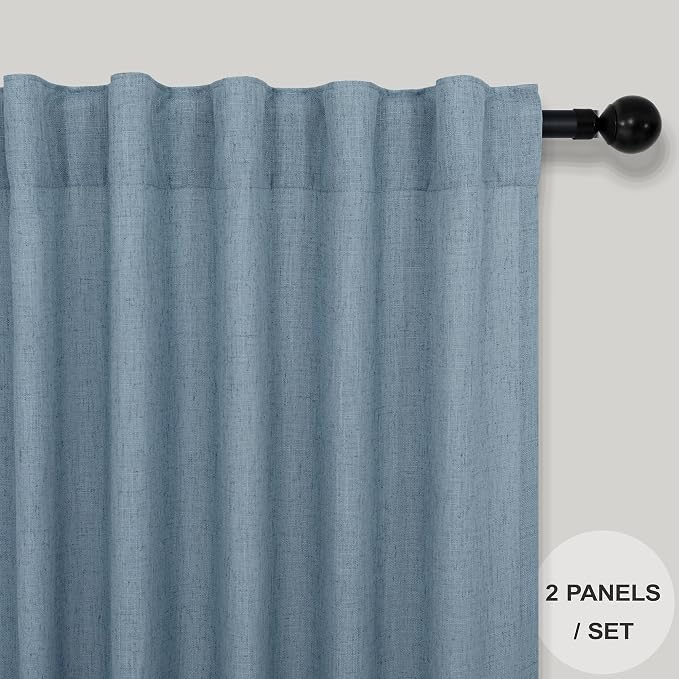 Light Blue Curtains 72 Inch Length - Image 2