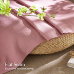 NICETOWN Linen Pink Curtains for Girls Room, Grommet Thick Flax Semi Sheer - Image 6