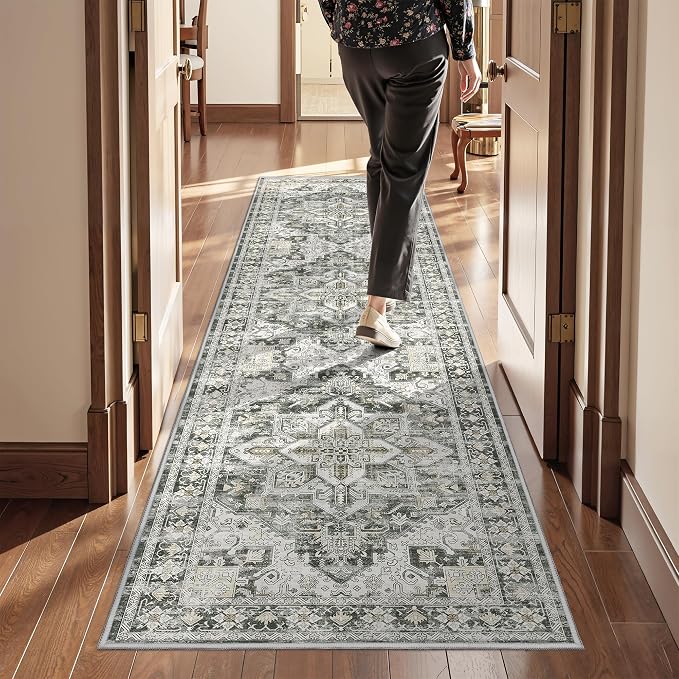 Runner Rug 2x8 Runners for Hallways Non Slip Washable, Vintage Hallway Runner - Image 4