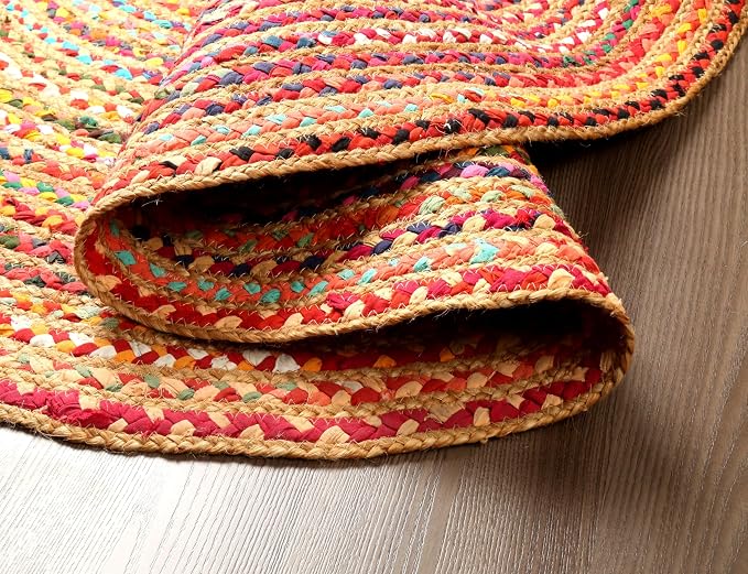 Hausattire Bohemian Braided Rug 5' Round - Image 8