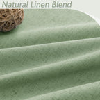 Guken 100% Blackout Linen Curtains 100 Inch Length 2 Panels Set - Image 3