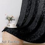 Lecloud Leia 2 Panels Sheer Black Curtains - Image 3