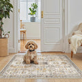 Madane Washable Area Rug 2x3, Small Entryway Rug Non-Slip Vintage Door Mat by Madane