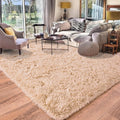 Camel Rugs for Bedroom, Soft Shaggy Modern Shag 4x6 Area Rug for Living Room by Quntue