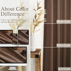 Caramel Brown Linen Curtains 84 Inches Long - Image 4