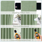 Guken 100% Blackout Linen Curtains 84 Inch Length 2 Panels Set - Image 5