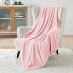 Bedsure GentleSoft Pink Fleece Throw Blanket - Image 2