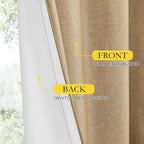 NICETOWN 100% Absolutely Blackout Linen Curtains - Image 6