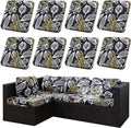 8Pcs Outdoor Cushion Covers, Patio Cushion Covers, Stretch Elastic Slipcovers by dreahoteztil