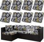 8Pcs Outdoor Cushion Covers, Patio Cushion Covers, Stretch Elastic Slipcovers by dreahoteztil