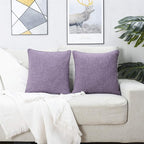 HPUK Linen Throw Pillow Covers Pack of 2, 18x18 Inch Accent Cushion Covers - Image 2