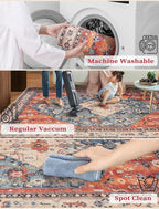 SERISSA Boho Washable Runner Rug, 2x6 Rug Non-Slip Tribal Hallway Kitchen - Image 2