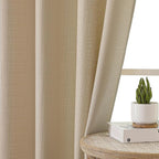 Chyhomenyc Camel Valance for Windows, Light Filtering Faux Linen Solid Short - Image 8