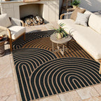 Lahome Enfys Modern Rainbow Easy Jute Carpet, Washable Rugs 5x7 - Image 5