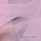 OVZME Light Pink Sheer Curtains 36 inch Length Kitchen Tiers Short Voile - Image 4
