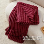 Bedsure GentleSoft Red Blanket for Couch - Image 4