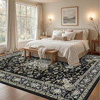 Area Rugs 9x12 Living Room Rug: Washable Rug Soft Vintage Boho Medallion Carpet - Image 4