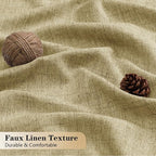 OVZME Valance for Windows, Light Filtering Faux Linen Textured Small Short - Image 4