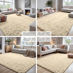 4x6 Area Rugs for Living Room Rug: Soft Fluffy Shag Beige Rugs for Bedroom - Image 7