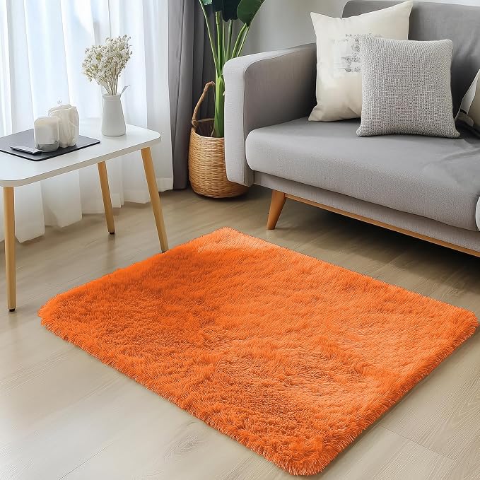 OLANLY 2x3 Machine Washable Small Bedside Rug, Soft Fluffy Shaggy Entryway - Image 3