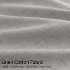 Nanspring Light Gray Linen Curtains 90 Inches Long - Image 4
