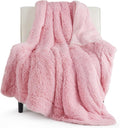 Bedsure GentleSoft Fluffy Pink Throw Blanket, Soft Fuzzy Plush Thick Warm Furry by BEDSURE