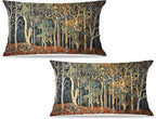 Rustic Autumn Forest Pillow Covers 20x12 Set of 2, Fall Home Room Decor by Unknown