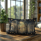 Rustic Night Moon William Morris Inspired Forest Gold Pillow Covers 18x18 - Image 5