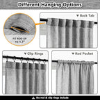 MYSKY HOME Sheer Curtains for Bedroom, Kitchen Curtain Panels Cotton Polyester - Image 3