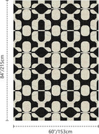 Latte&Fog 5x7 Area Rugs for Living Room Bedroom, Boho Non Slip Low Pile Carpet - Image 2