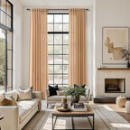 Nanspring Camel Linen Curtains for Living Room Extra Long 144 Inches Long Back by Nanspring