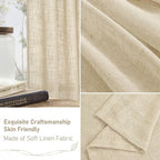 LAMIT Extra Long Linen Curtains 108 inch Long - Image 6