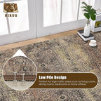 Washable Area Rug 8' x 10' Vintage Traditional Persian Mat - Image 5