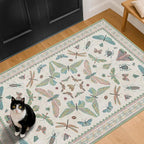 Washable Sage Green Large Entryway Rug, 3x4 Area Rugs - Image 3