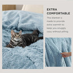 Bedsure GentleSoft Fuzzy Sherpa Faux Fur Blue Twin Blanket Cozy Gifts - Image 3
