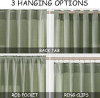 Extra Long Light Sage Linen Curtains 120 Inch - Image 2
