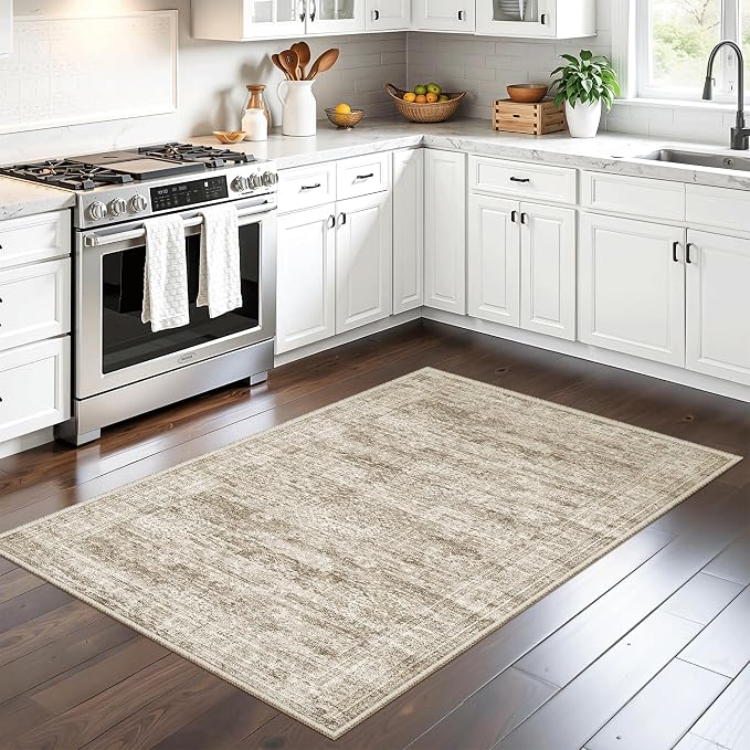 3x4 Rug, Small Area Rug for Kitchen, Machine Washable Non-Slip Throw Rug - Image 2