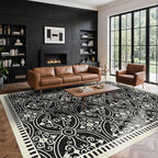 Latte&Fog 6x9 Area Rugs for Living Room Bedroom, Large Vintage Washable Rug - Image 9