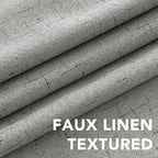 H.VERSAILTEX Primitive Linen Curtains 100% Blackout Curtain Drapes Burlap - Image 4